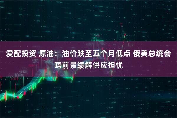 爱配投资 原油：油价跌至五个月低点 俄美总统会晤前景缓解供应担忧