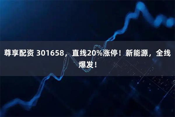 尊享配资 301658，直线20%涨停！新能源，全线爆发！